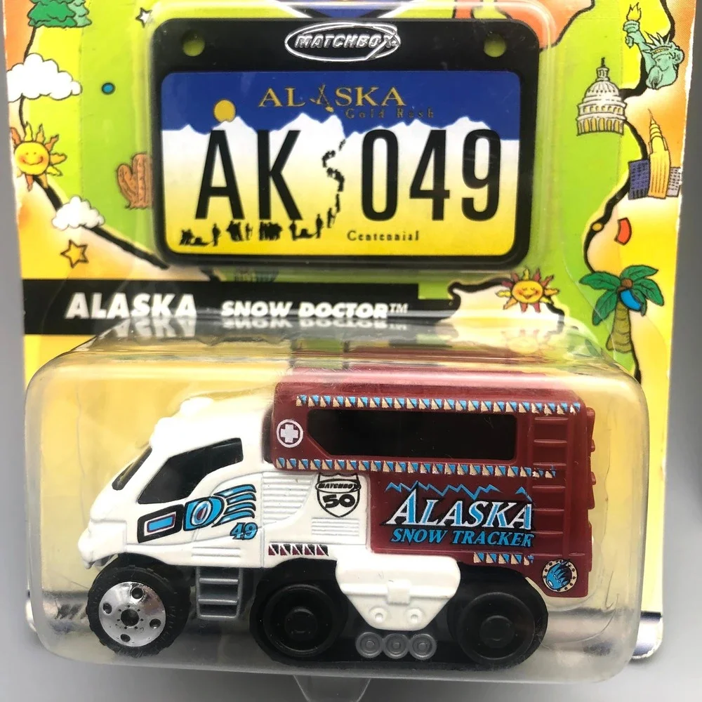 Matchbox Across America 50th Birthday Alaska Snow Doctor & Louisiana Raft Boat